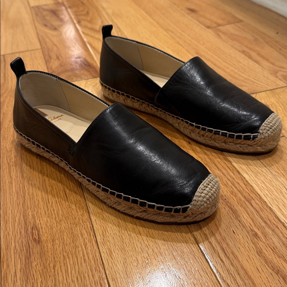 Sam Edelman Black Leather Espadrilles